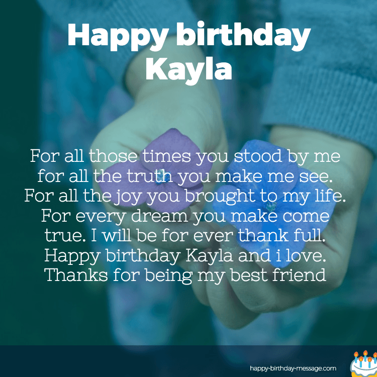 Happy birthday Kayla
